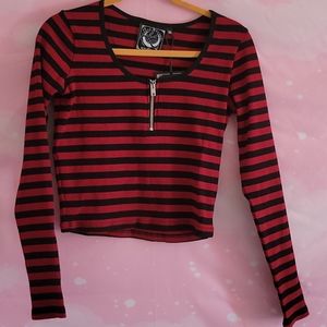 NWT Killstar red/black long sleeve top, Size XL